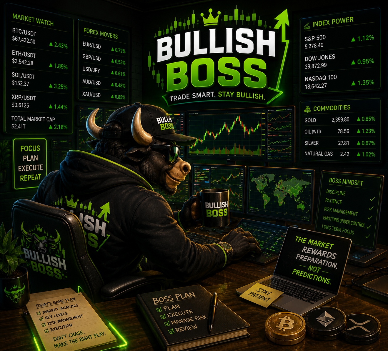 Bullish Boss — command center trading setup